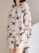 Loose Plus Size Casual Printed Hooded Two-piece Suit